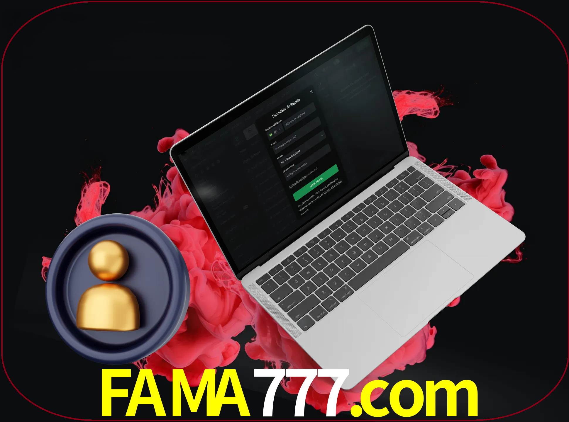 No cabeçalho do site fama777, clique no botão que o levará a um formulário especial onde terá de introduzir as suas informações actuais.