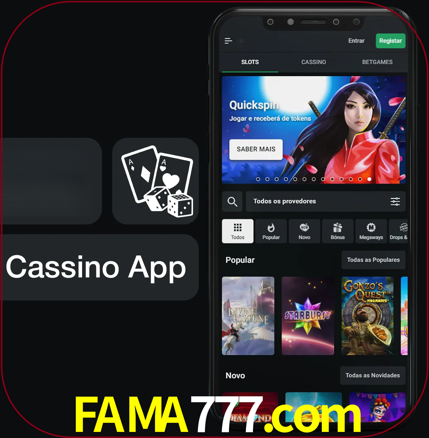 Jogue jogos de cassino e ganhe.