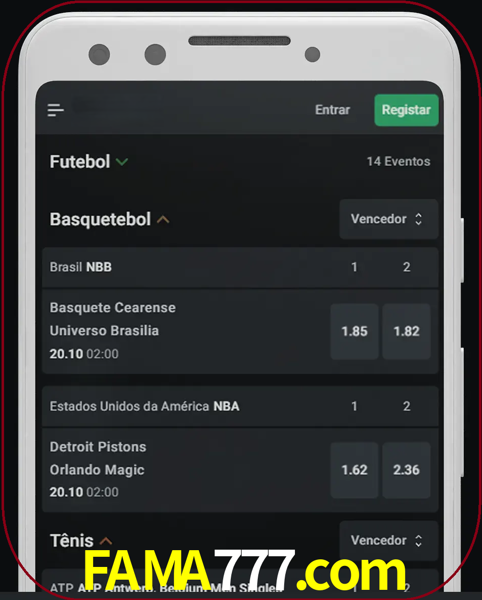 Aposte e assista aos esportes em formato ao vivo.