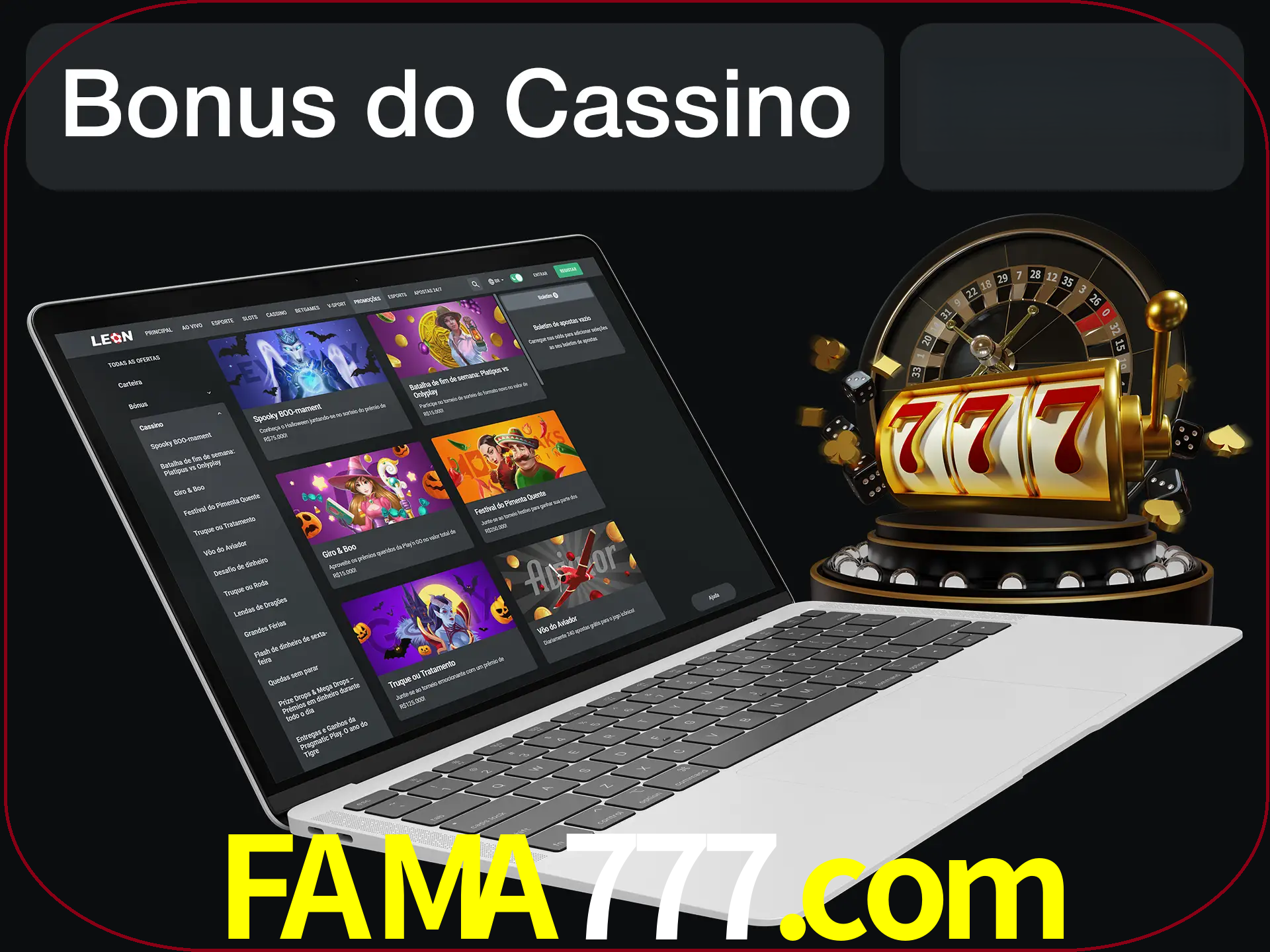 Use o bônus do cassino para começar melhor.