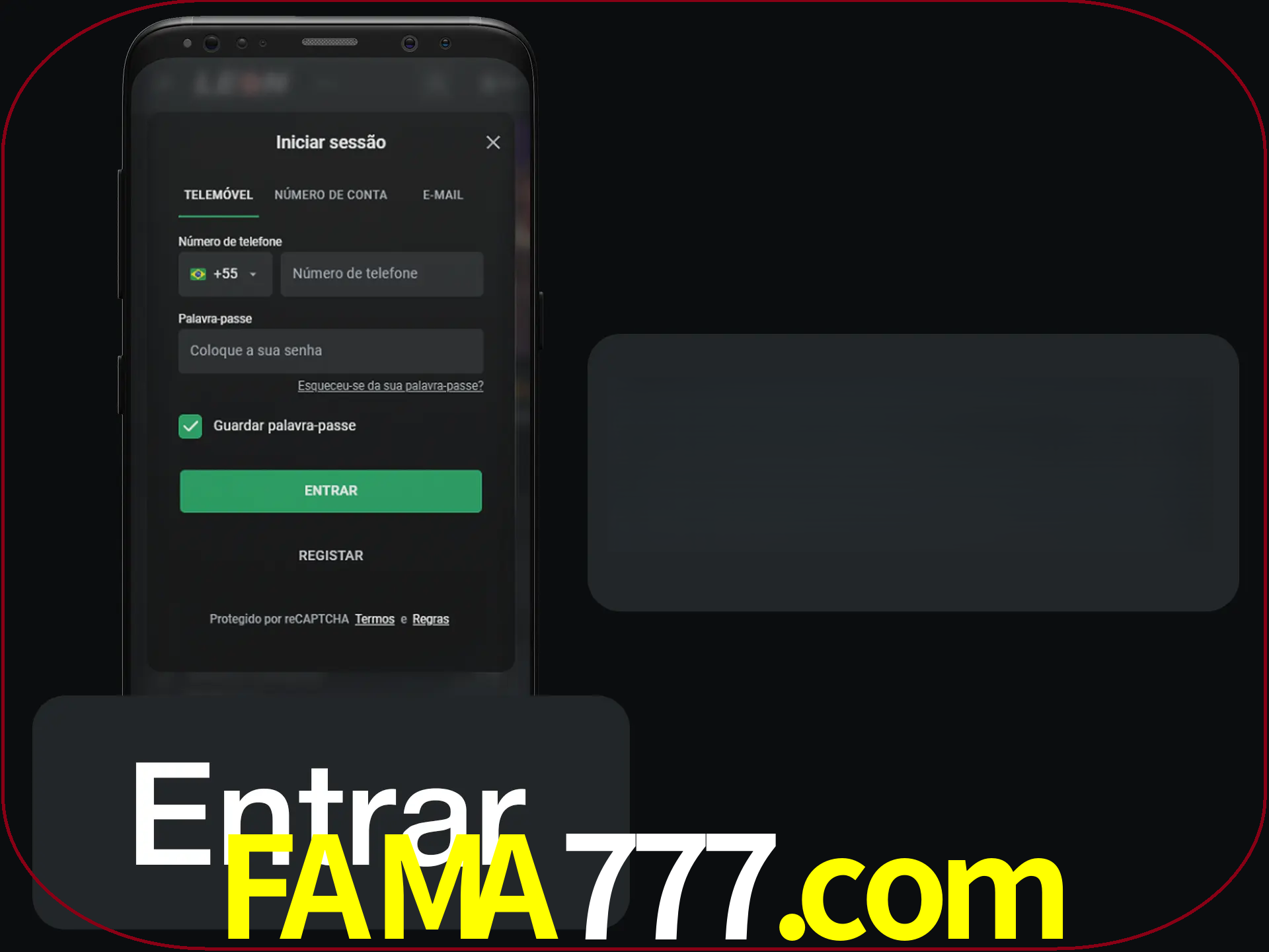 Faça o login para começar a apostar e jogar no cassino.