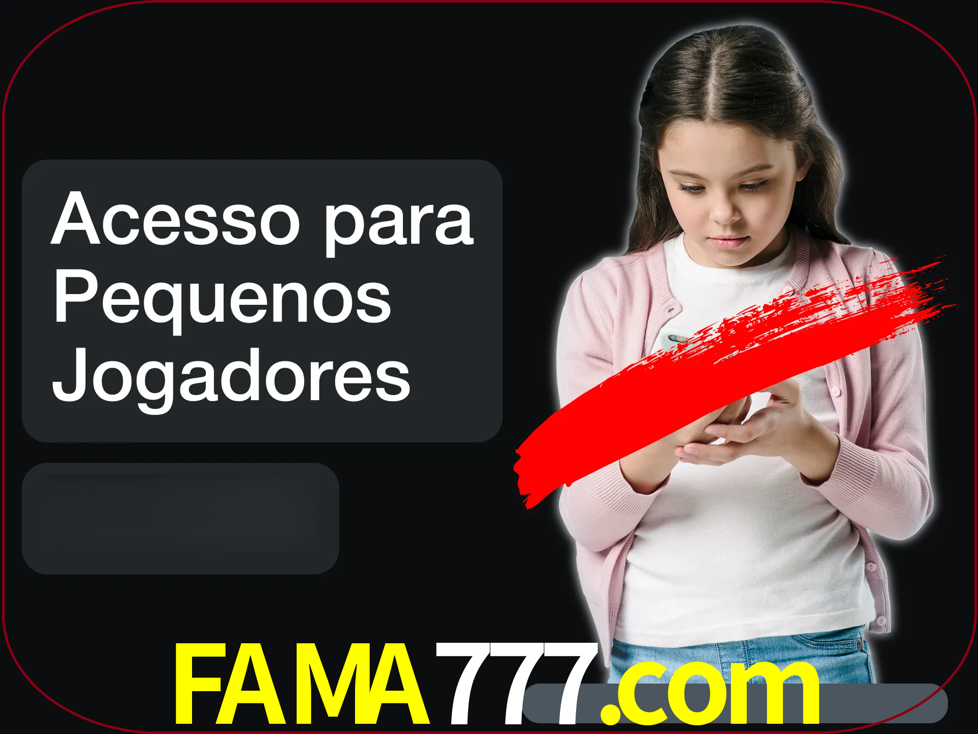 As crianças não podem jogar jogos de cassino.