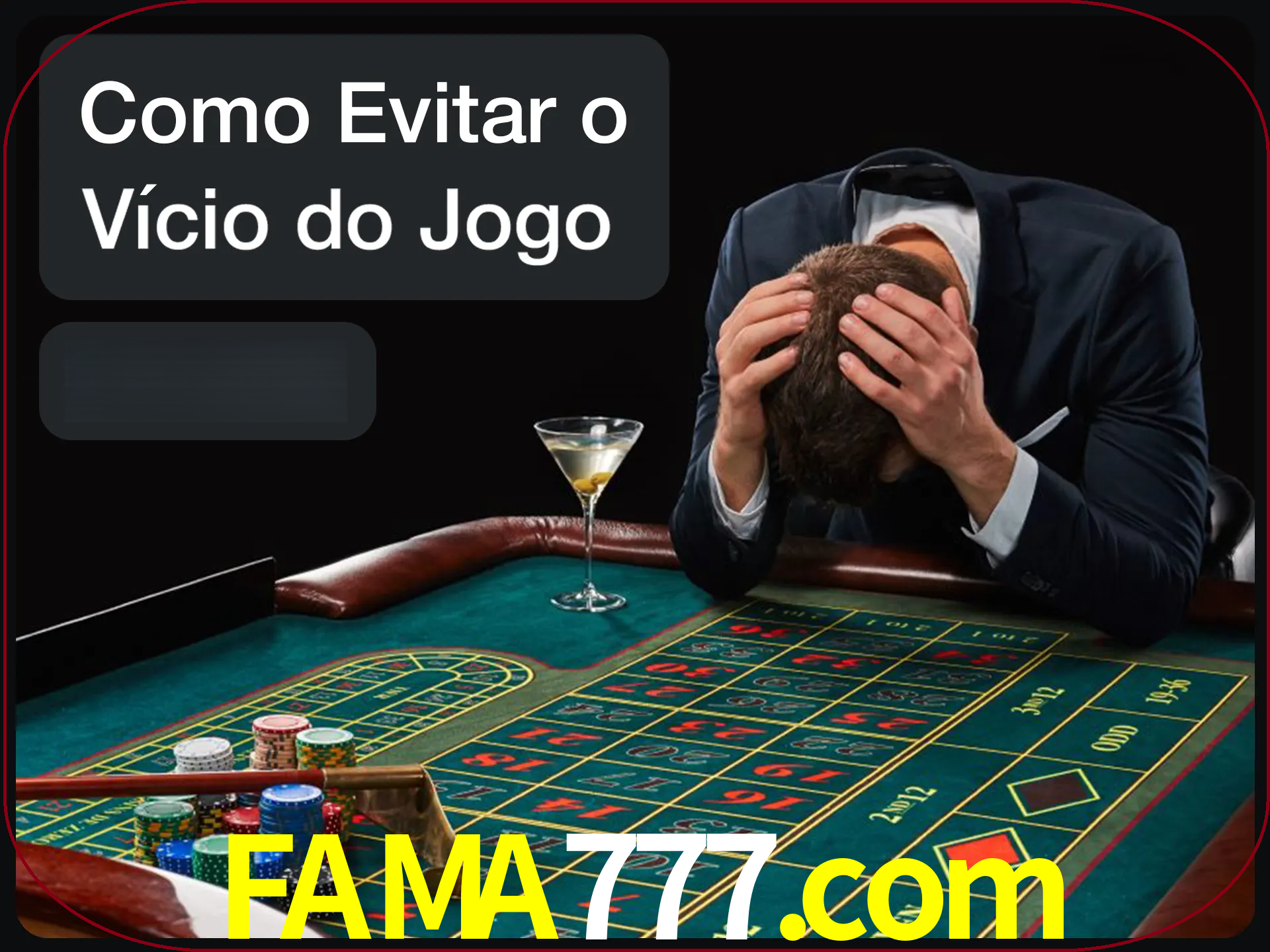 Você é responsável por cada uma de suas apostas.